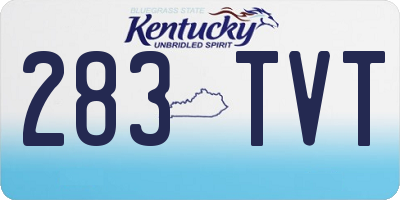 KY license plate 283TVT