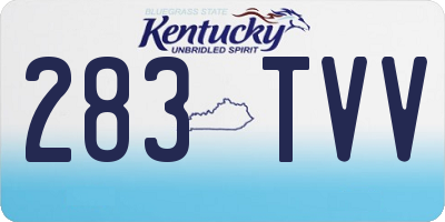 KY license plate 283TVV