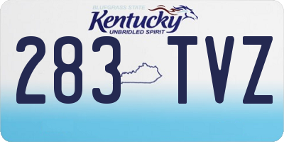 KY license plate 283TVZ