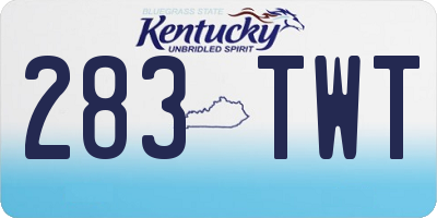 KY license plate 283TWT