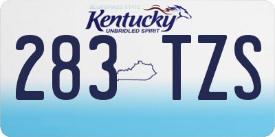 KY license plate 283TZS