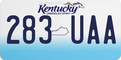 KY license plate 283UAA