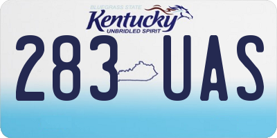 KY license plate 283UAS
