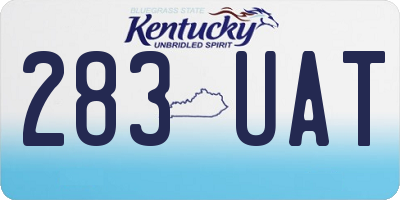 KY license plate 283UAT