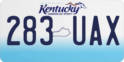 KY license plate 283UAX