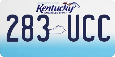 KY license plate 283UCC