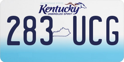 KY license plate 283UCG