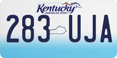 KY license plate 283UJA
