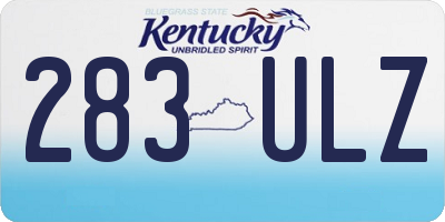 KY license plate 283ULZ