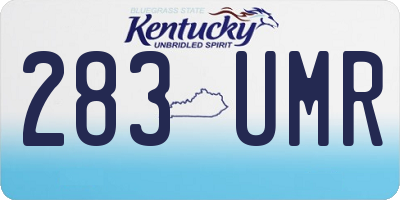 KY license plate 283UMR