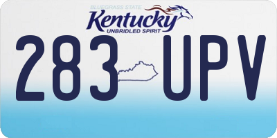KY license plate 283UPV