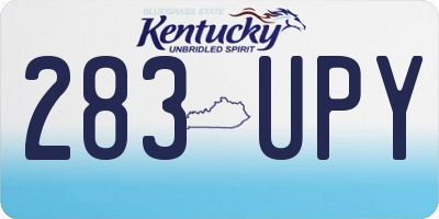 KY license plate 283UPY