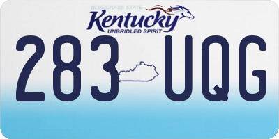 KY license plate 283UQG