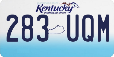 KY license plate 283UQM