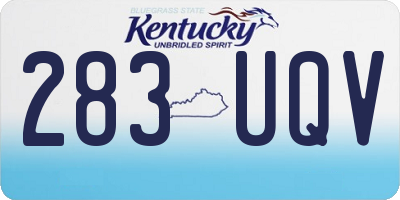 KY license plate 283UQV