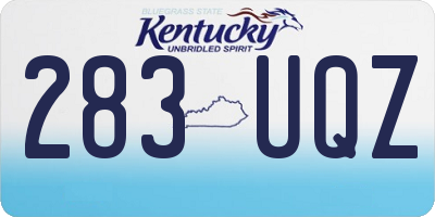 KY license plate 283UQZ