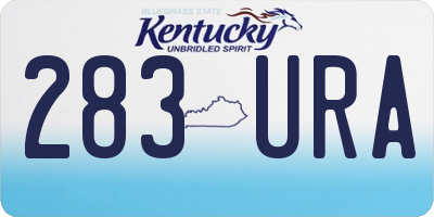 KY license plate 283URA