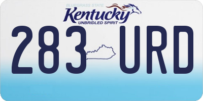 KY license plate 283URD