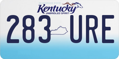 KY license plate 283URE