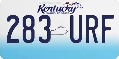 KY license plate 283URF