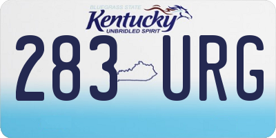 KY license plate 283URG