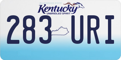 KY license plate 283URI