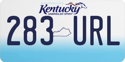 KY license plate 283URL