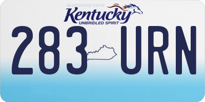 KY license plate 283URN