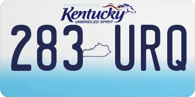 KY license plate 283URQ