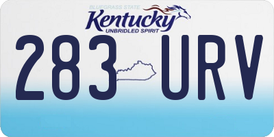 KY license plate 283URV