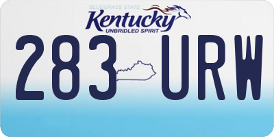 KY license plate 283URW