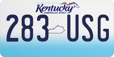 KY license plate 283USG