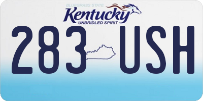 KY license plate 283USH