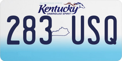 KY license plate 283USQ