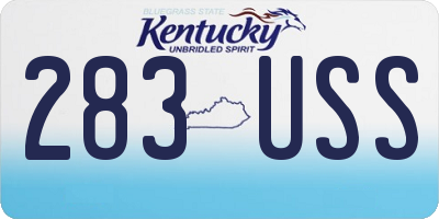 KY license plate 283USS