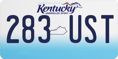 KY license plate 283UST