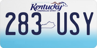 KY license plate 283USY