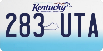KY license plate 283UTA