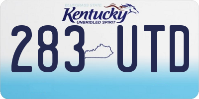 KY license plate 283UTD