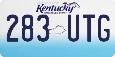 KY license plate 283UTG