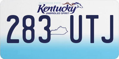 KY license plate 283UTJ