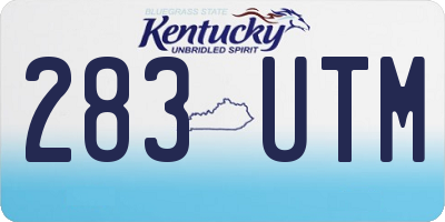 KY license plate 283UTM