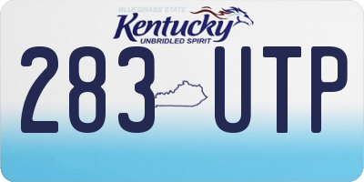 KY license plate 283UTP