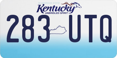 KY license plate 283UTQ