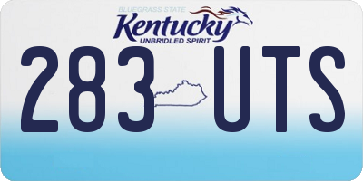 KY license plate 283UTS