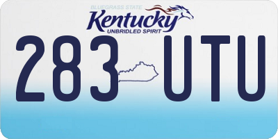 KY license plate 283UTU