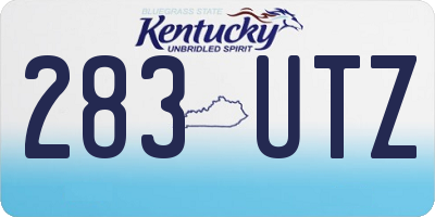 KY license plate 283UTZ