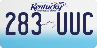 KY license plate 283UUC