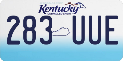 KY license plate 283UUE