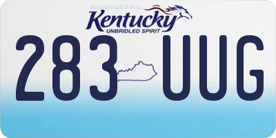 KY license plate 283UUG